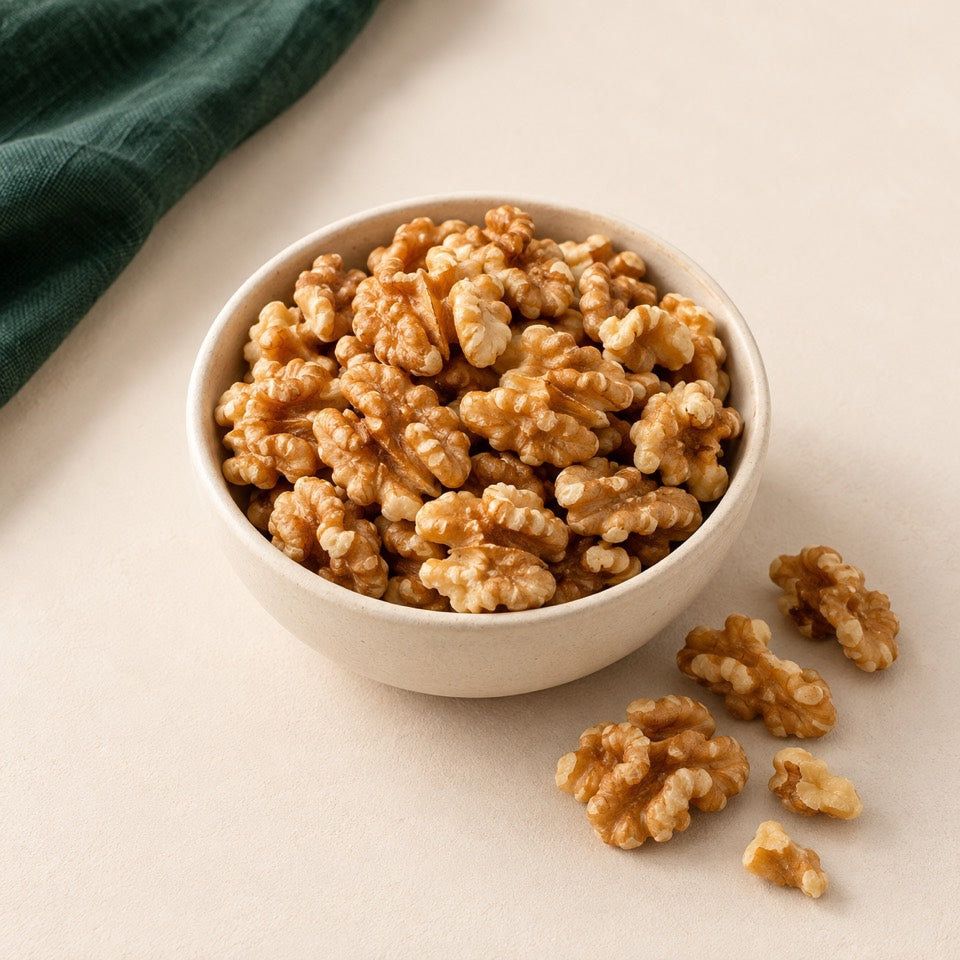 Illustrative mock image of kashmir walnuts; not actual stock or grade evidence