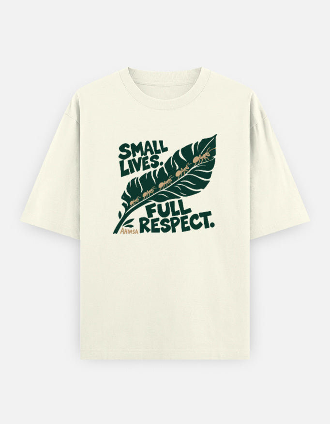 Small lives. Full respect. — native Qikink UC22 Off White front render
