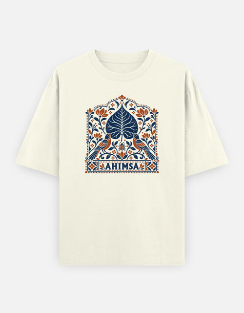 Ahimsa textile — Qikink UC22 Off White T-shirt, front print