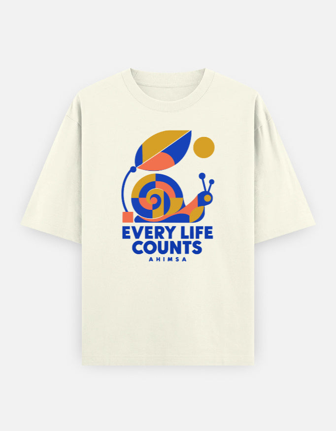Every life counts — Qikink UC22 Off White T-shirt, front print