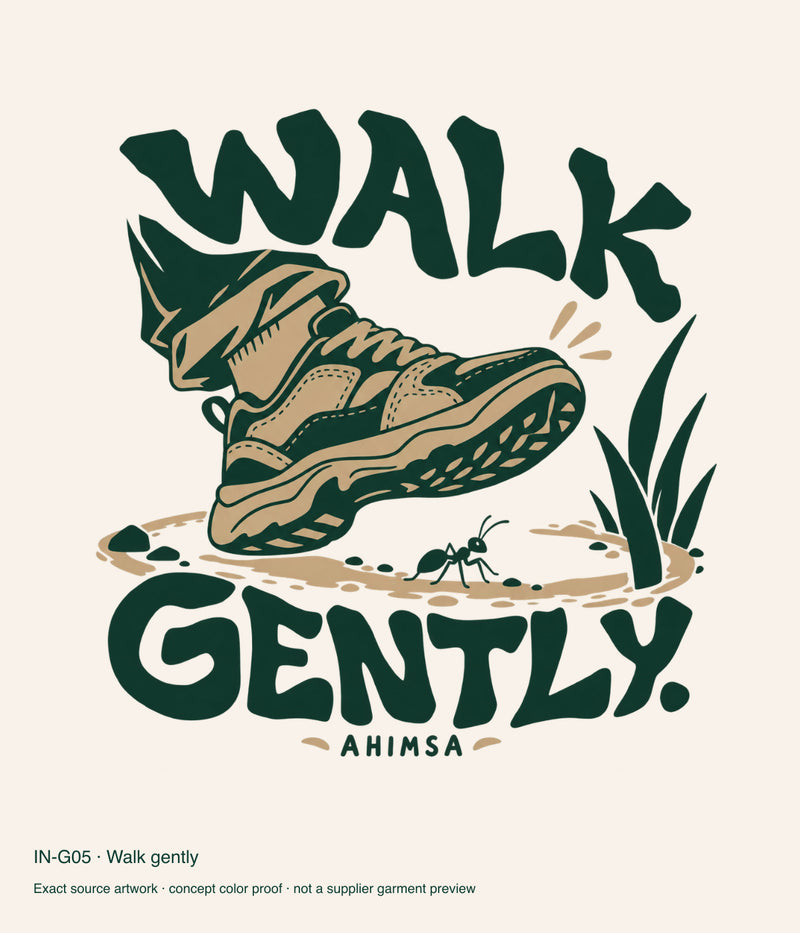 Walk gently — artwork color proof.