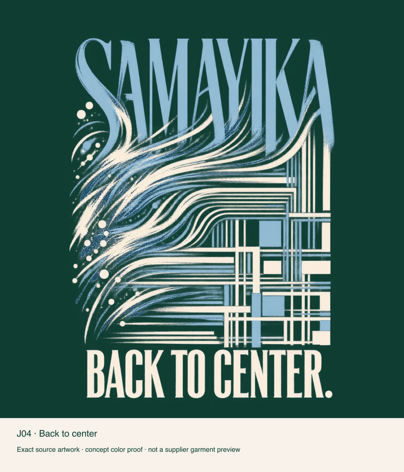 Back to center — artwork color proof.