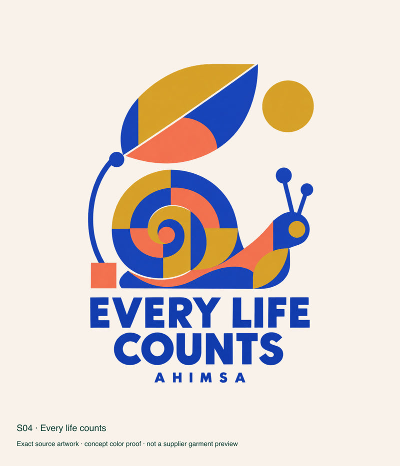 Every life counts — artwork color proof.